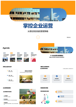 企业管理层级优化流程提升素质开拓市场PPT模板