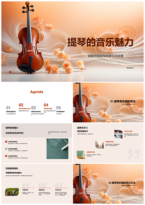 提琴音乐魅力赏析与技法学习PPT模板