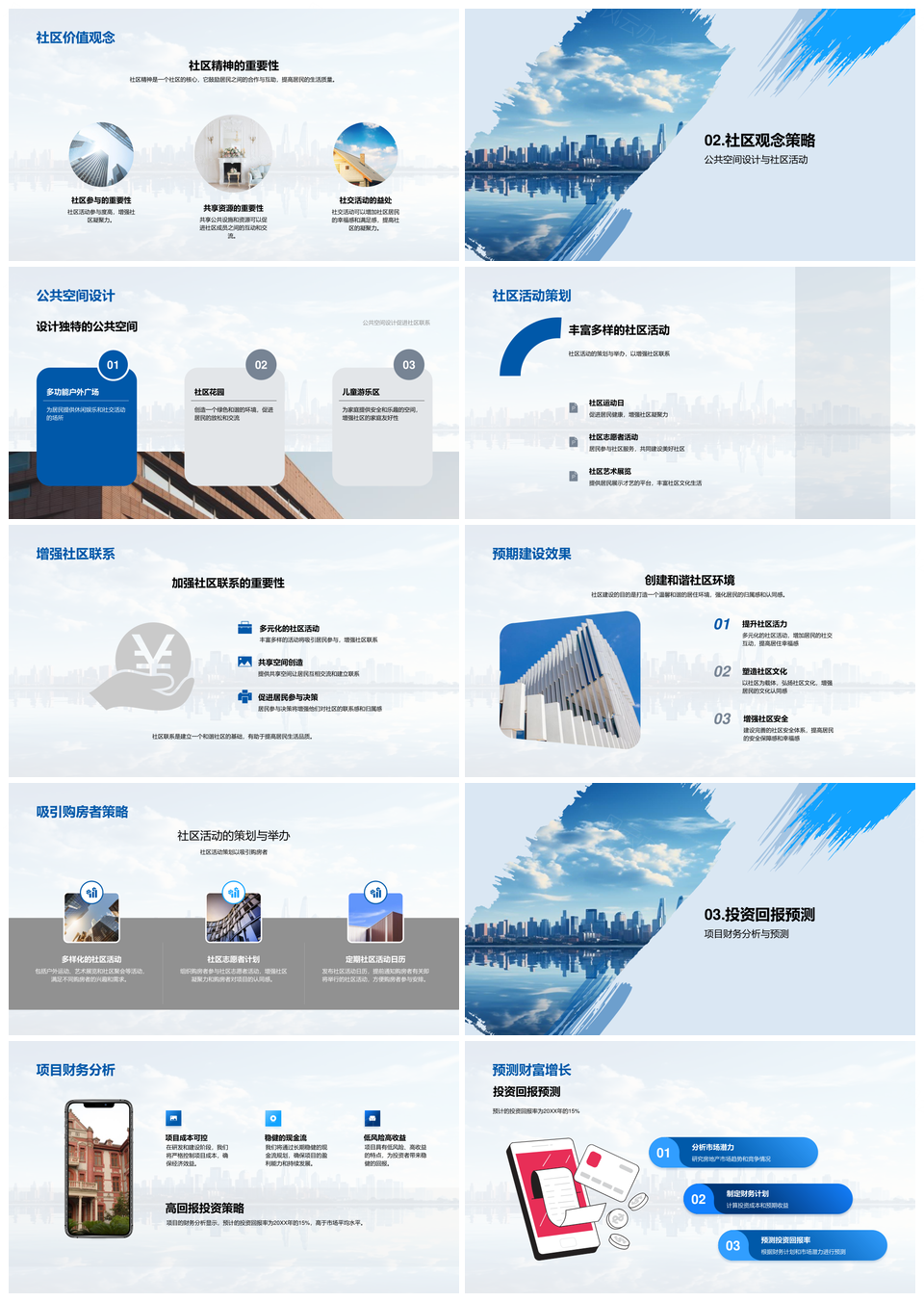 社区驱动开发摩天大楼公共空间投资风险评估PPT模板