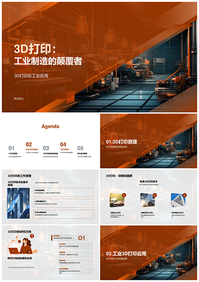 3D打印技术革新工业机械快速制造复杂结构PPT模板