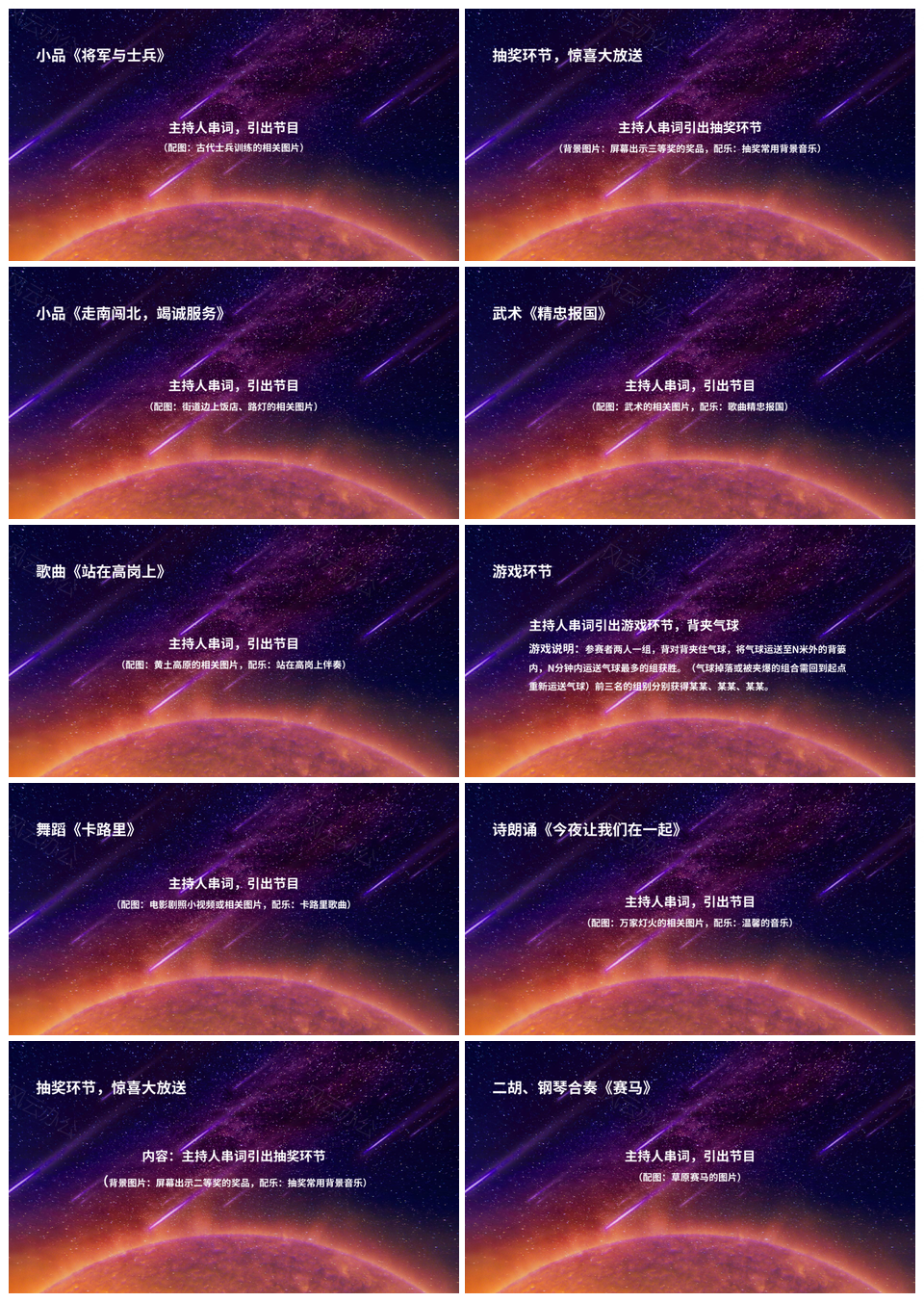 2025星空公司黑色科技风年终联欢晚会庆典PPT模板