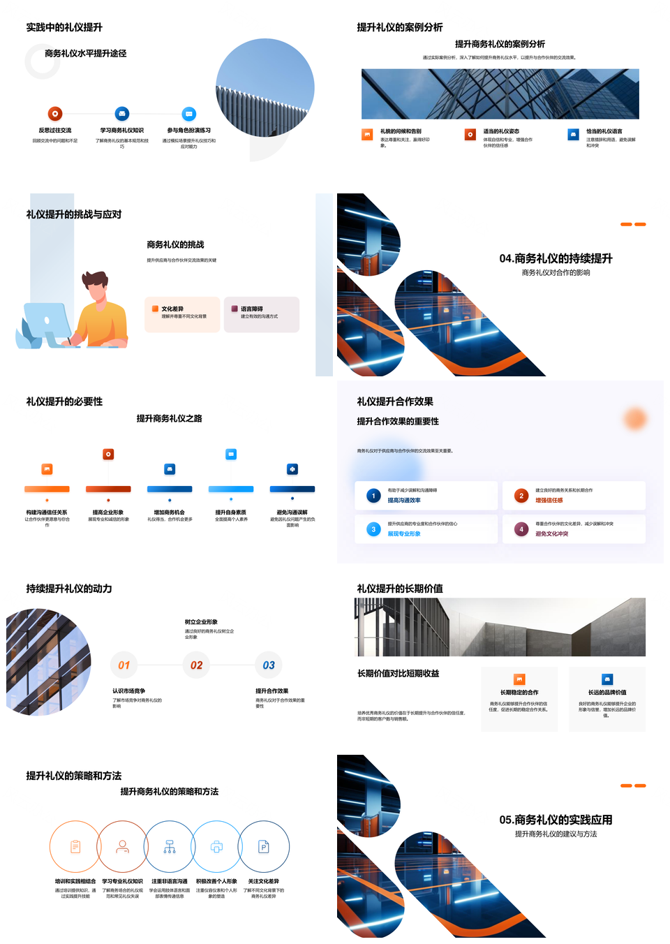 机械配件供应商商务礼仪培训提升合作效果PPT模板