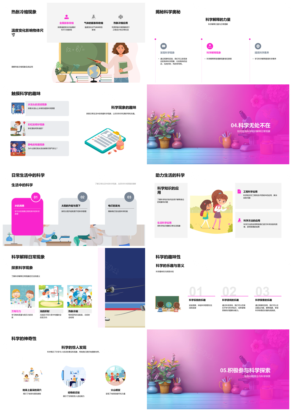科学启蒙自然社会现象探索PPT模板