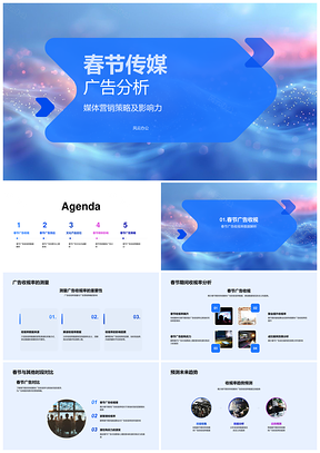 春节传媒广告营销策略效果分析PPT模板