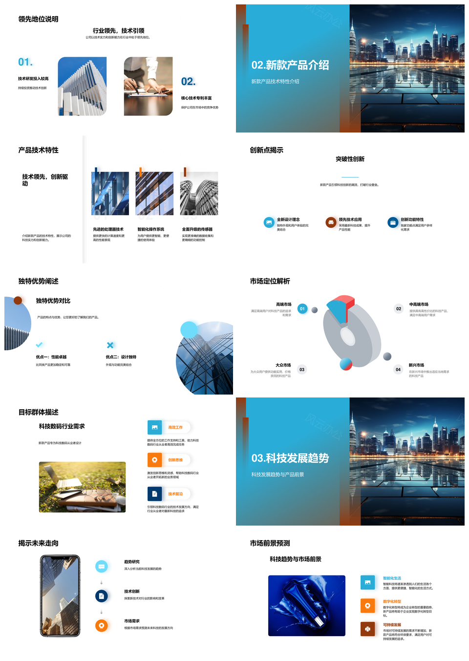 科技创新驱动未来城市市场投资合作PPT模板