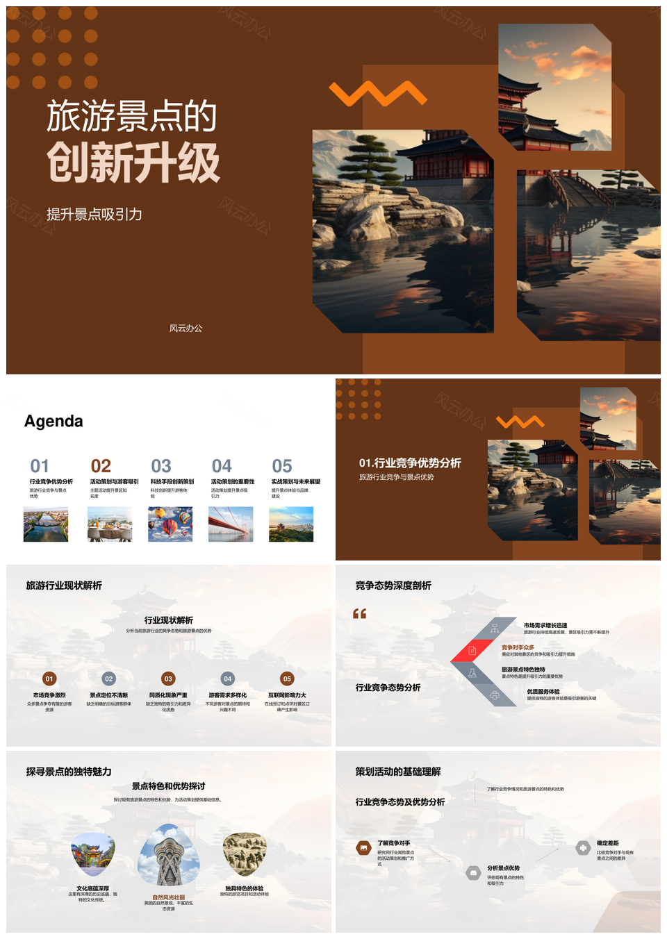 旅游景点创新升级特色活动提升吸引力参观率PPT模板