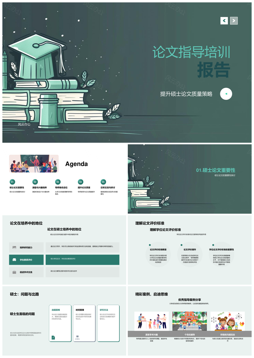 硕士学位论文指导培训案例与机制设计PPT模板