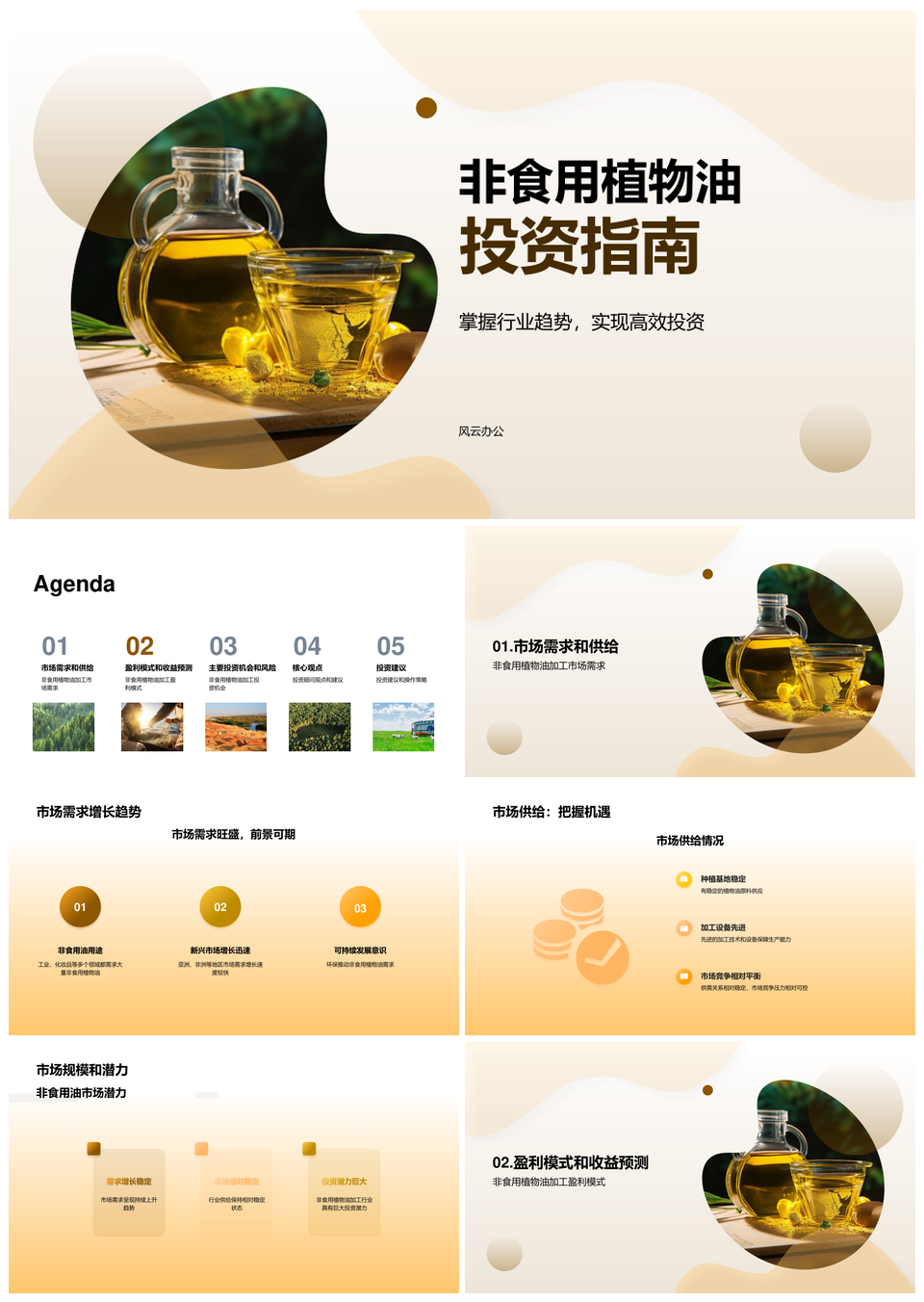 非食用植物油加工市场供需投资机遇与风险PPT模板
