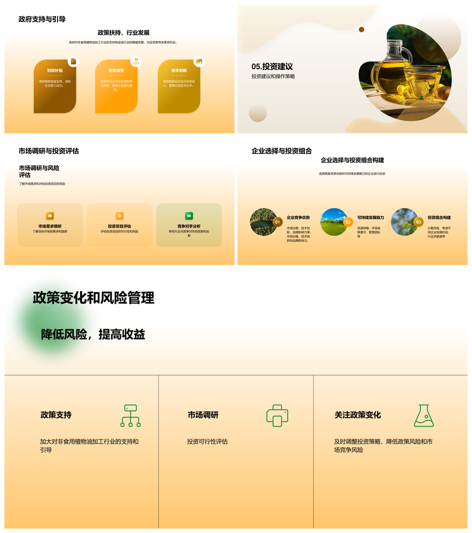 非食用植物油加工市场供需投资机遇与风险PPT模板