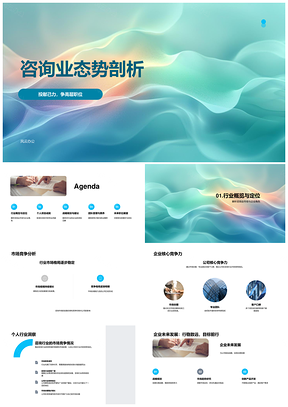 咨询行业竞聘人力战略规划市场发展PPT模板