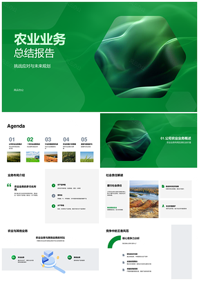 农业业务社会责任竞争力发展挑战应对布局成果总结PPT模板