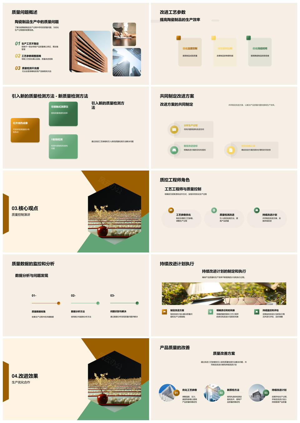 陶瓷生产质量控制与工艺改进方案PPT模板