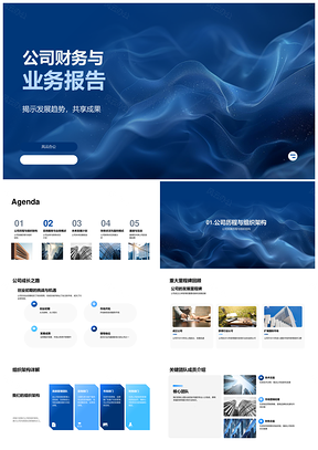 公司财务业务发展历程趋势报告PPT模板