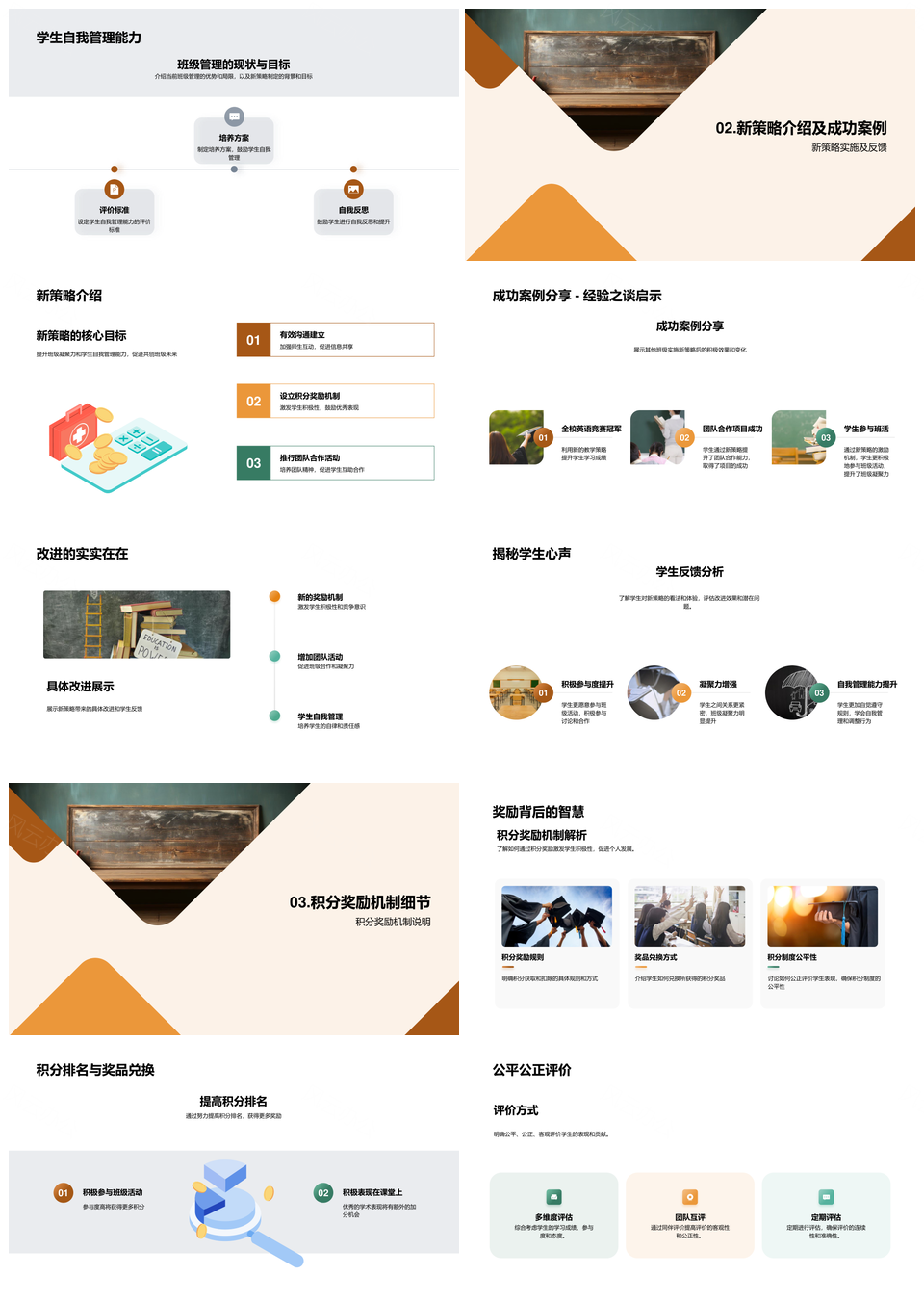 班级积分制新策略促合作凝聚自我管理PPT模板