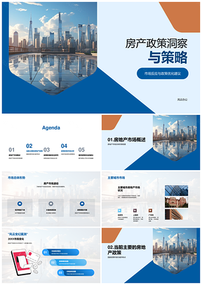 国家政策下主要城市房产优化与市场策略PPT模板