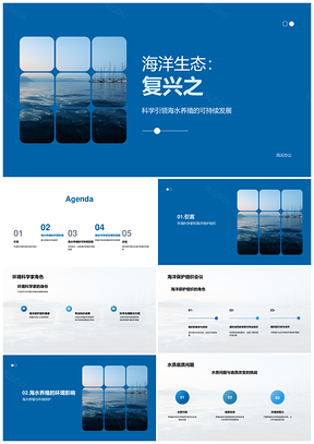 海洋保护与科学养殖可持续发展PPT模板