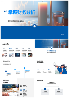 财务分析决策制定与财务报表会计政策比率横向纵向投融资条形图PPT模板