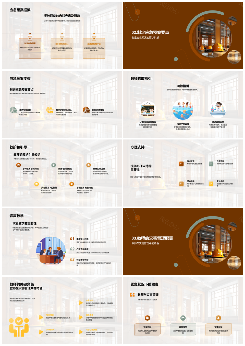 校园安全灾害防控应急管理心理健康PPT模板