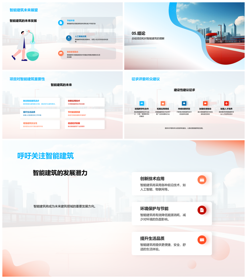 智能建筑项目实践发展前景解决方案技术支撑创新PPT模板