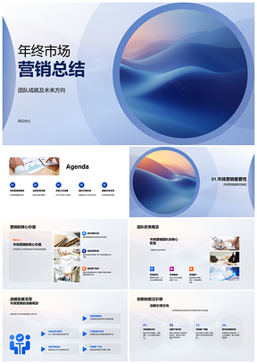 2025年终营销总结团队成就未来方向调研推广业绩提升PPT模板