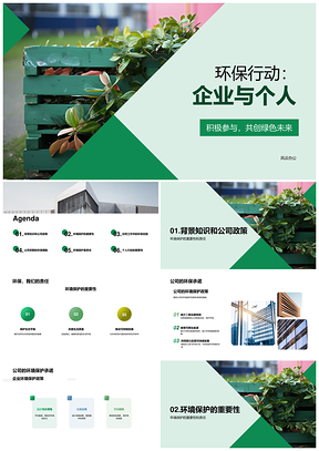 企业公民共担环保责任促可持续发展PPT模板