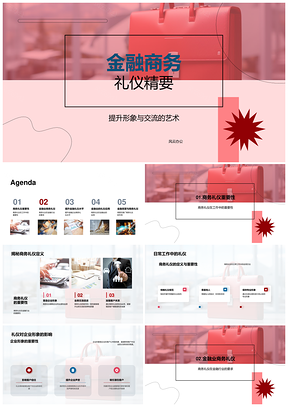 金融商务礼仪精要与企业形象PPT模板