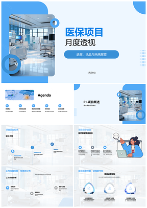 医疗保健项目进展挑战趋势设备成果规划PPT模板