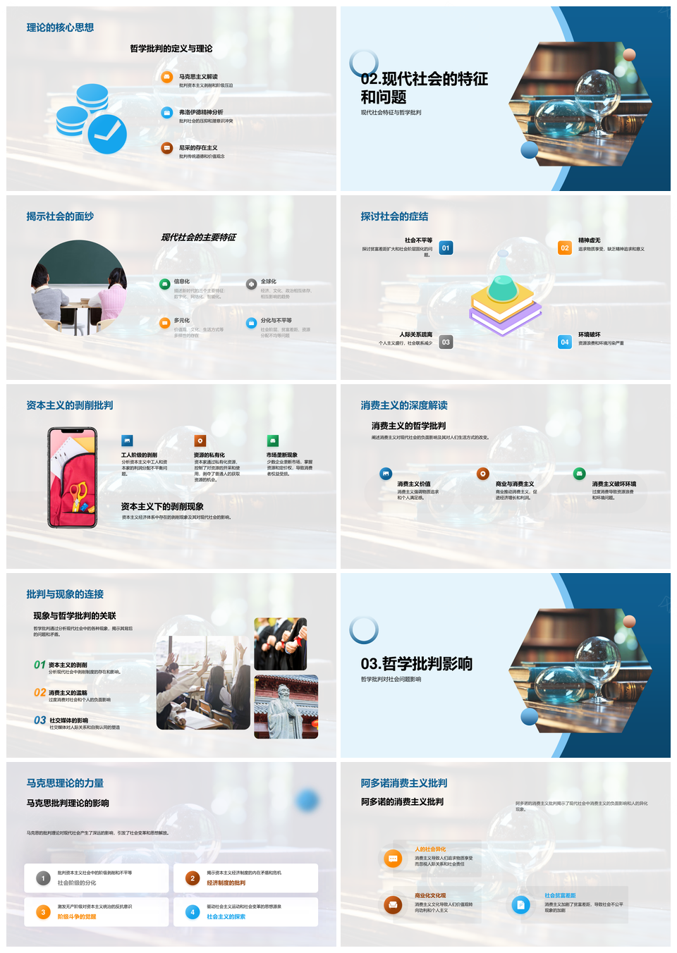批判哲学视域下现代社会马克思理论解析PPT模板