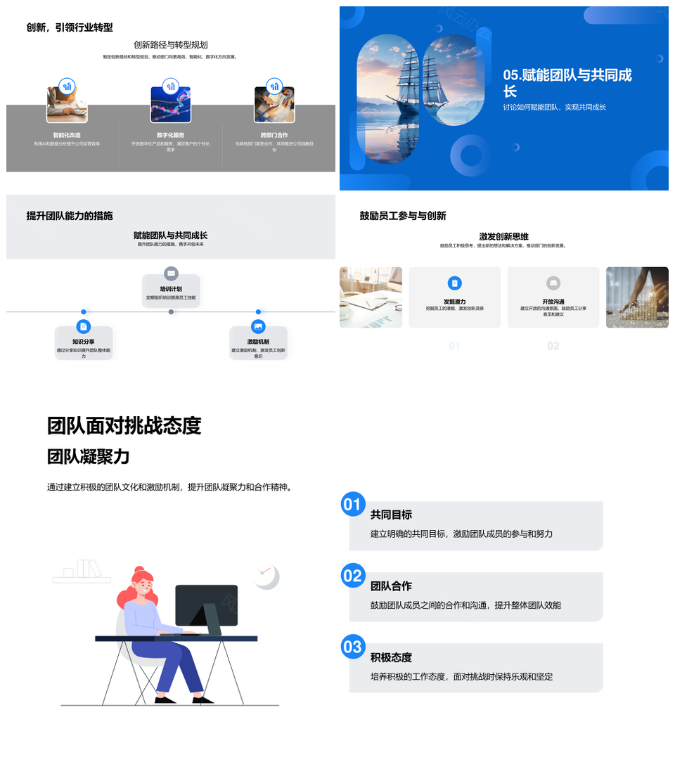 金融银行战略团队再造策略引领帆船PPT模板