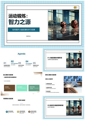 运动促进全周期大脑神经元连接发展PPT模板
