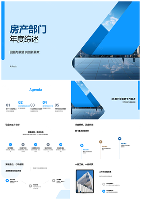 2025房产部门年度重点项目成果及市场环境分析PPT模板