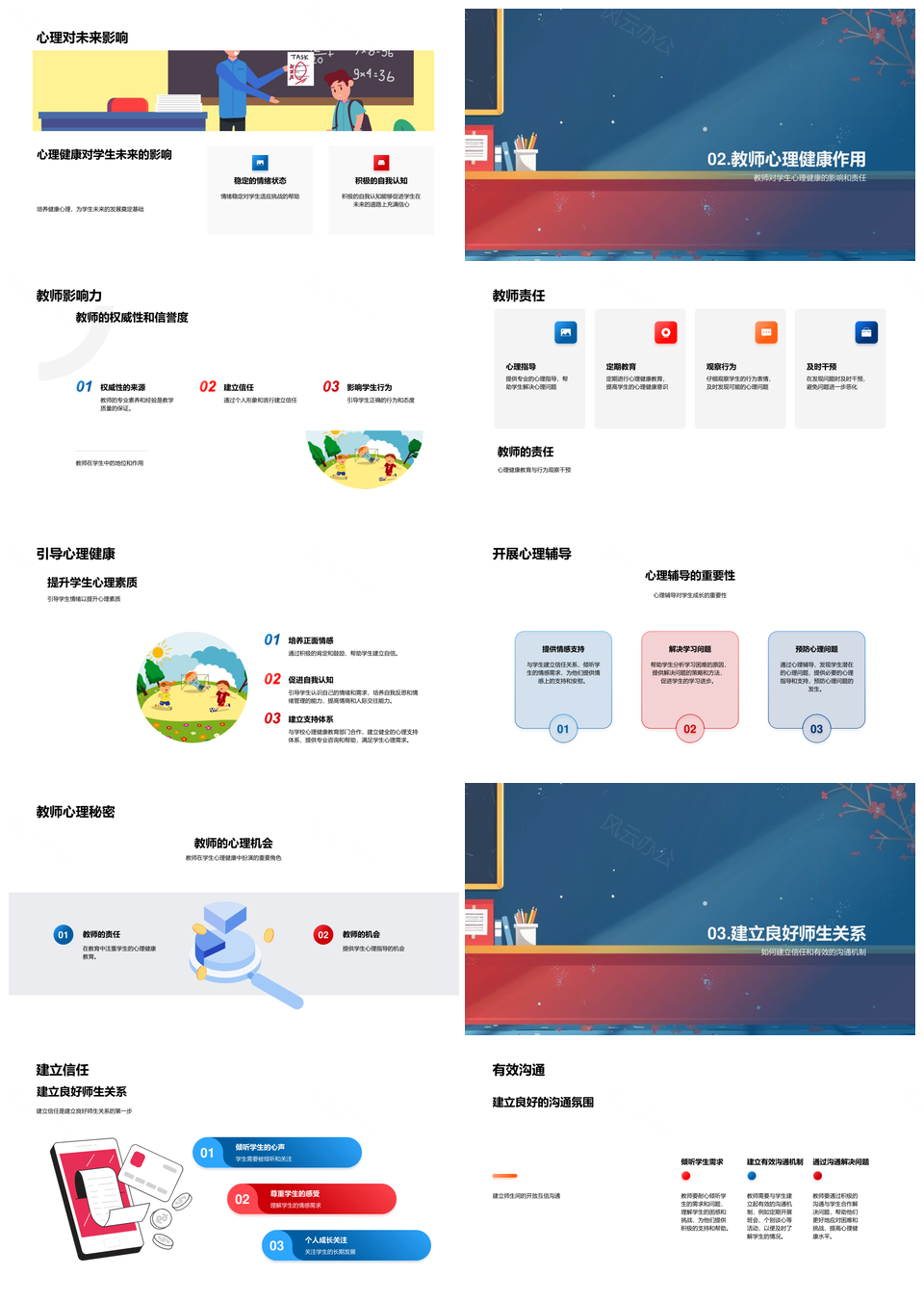 教师责任引领学生心理健康现状专业帮助PPT模板