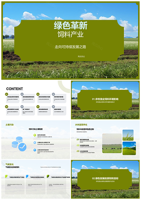 绿色饲料革新防治农牧水土污染PPT模板