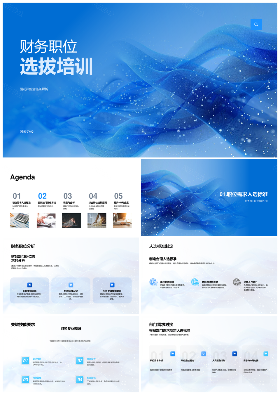 财务职位选拔培训标准专业面试礼仪素养策略能力PPT模板