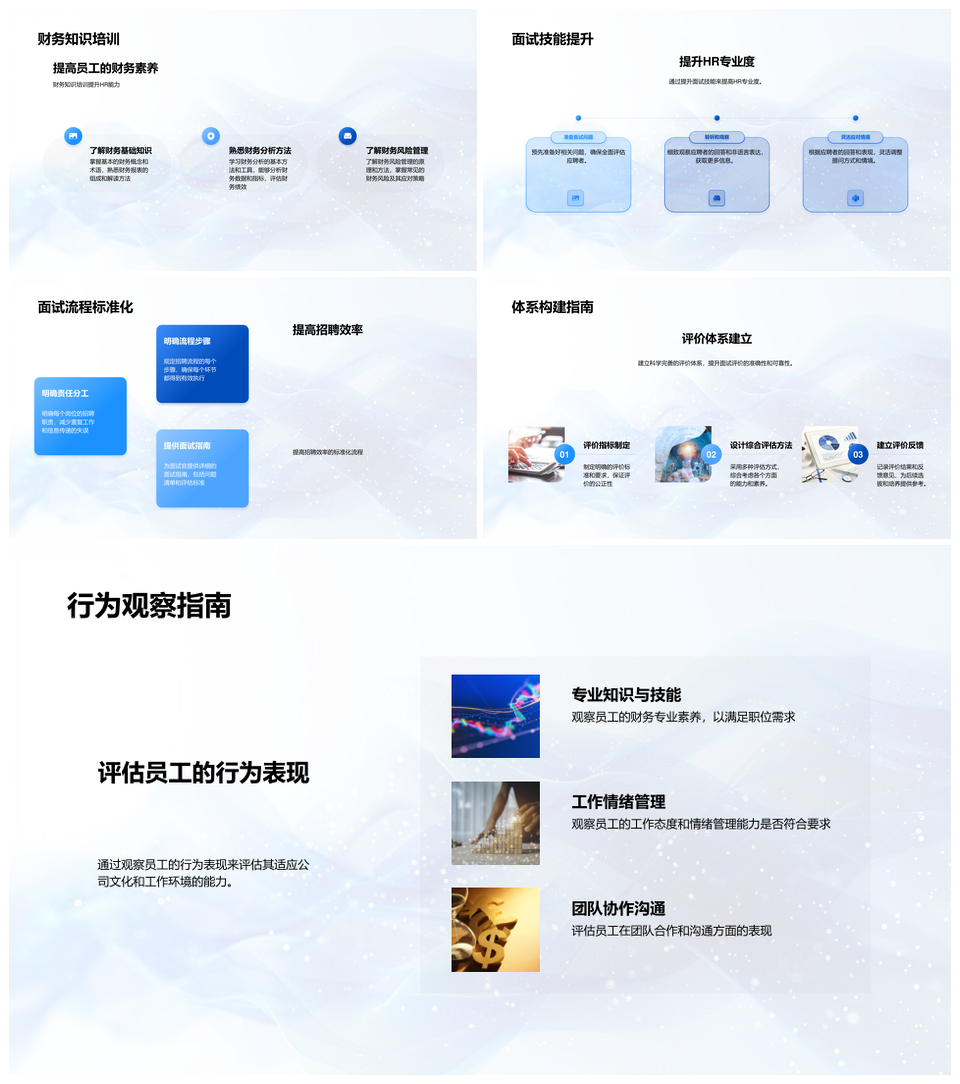 财务职位选拔培训标准专业面试礼仪素养策略能力PPT模板