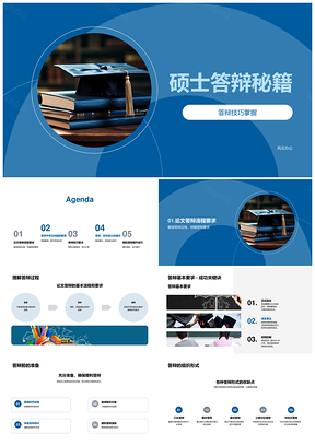 硕士答辩全流程技巧问题处理与成果展示PPT模板