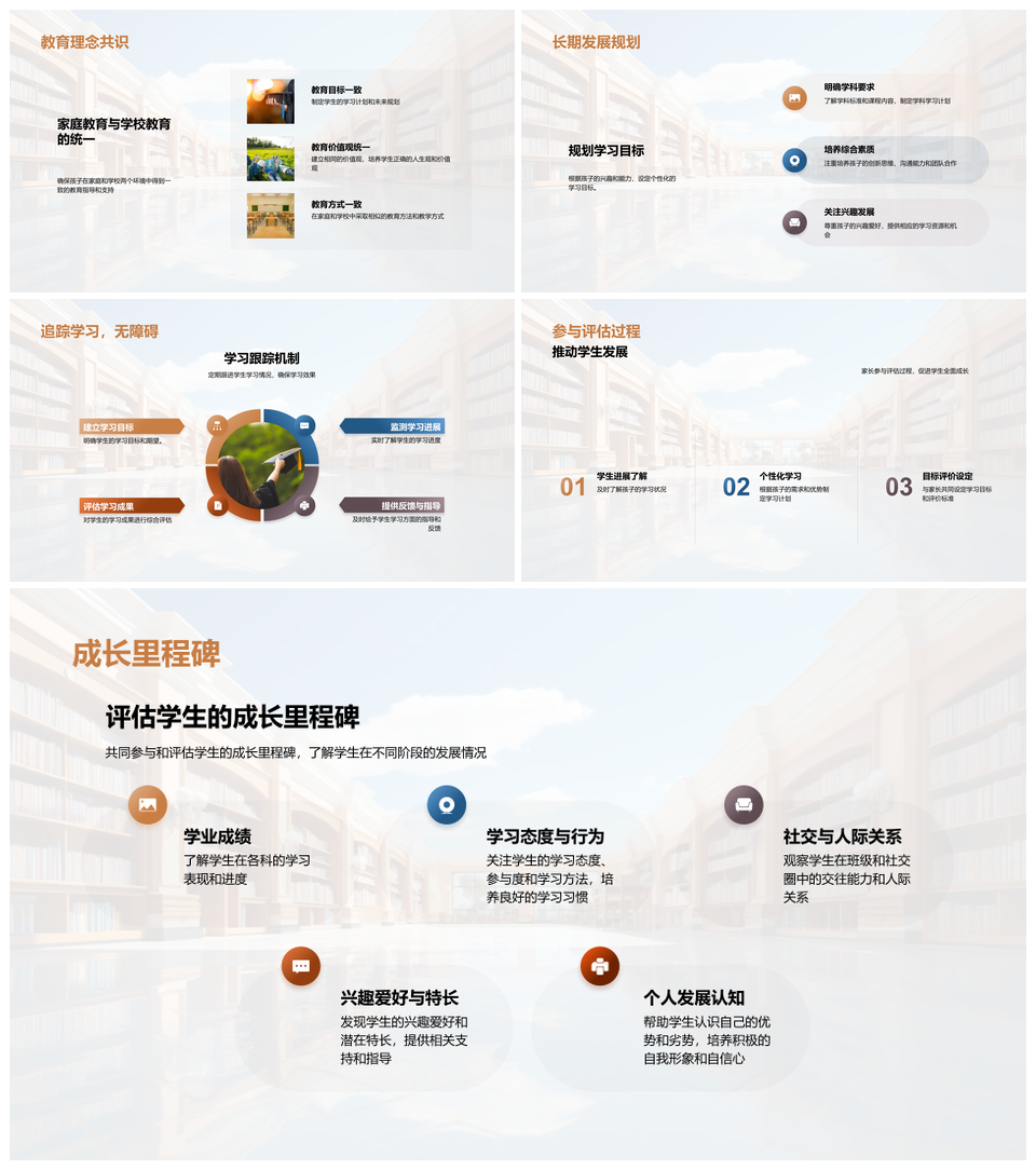 家校合力共育提升学习效果PPT模板