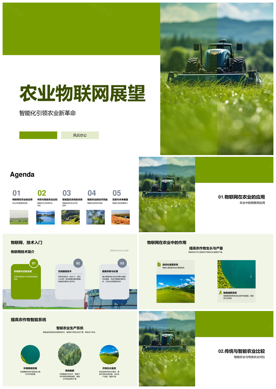 农业物联网驱动智能农业高效优质发展PPT模板