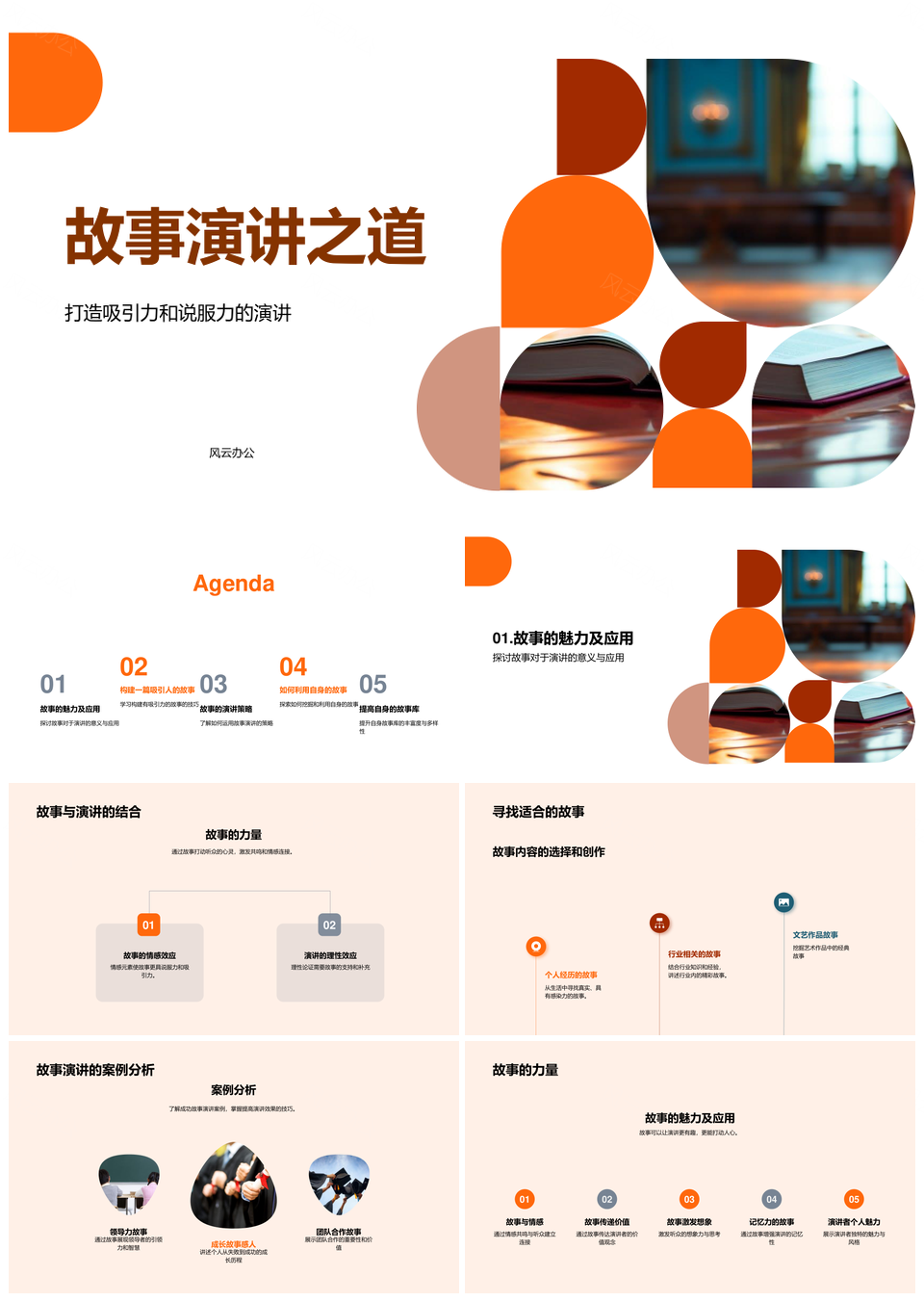 公众演讲教练故事技巧吸引说服冲突高潮主角PPT模板