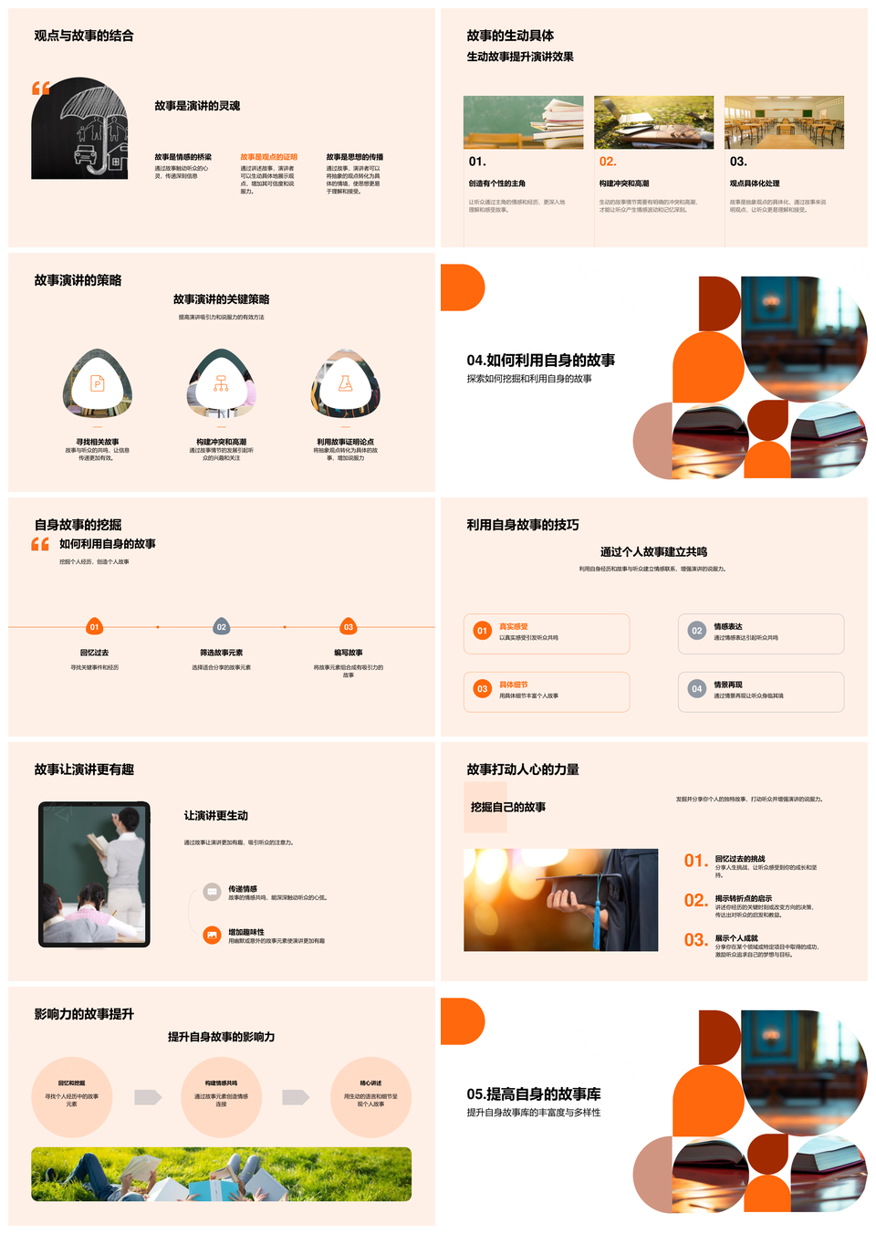 公众演讲教练故事技巧吸引说服冲突高潮主角PPT模板