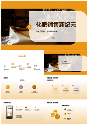 化肥批发公司销售总结与发展趋势分析PPT模板