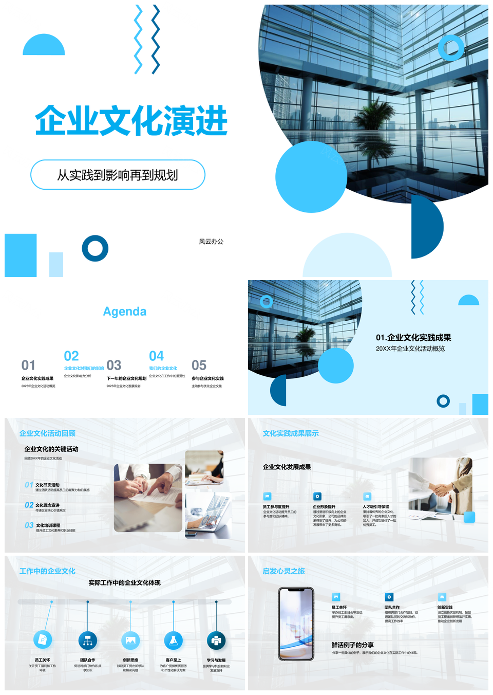 2025企业文化实践规划与人资商务培训活动提升效率PPT模板