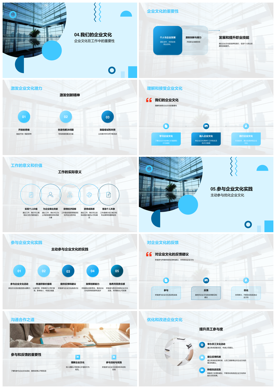 2025企业文化实践规划与人资商务培训活动提升效率PPT模板