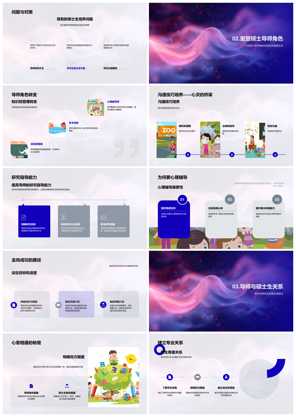 硕士导师教学心理辅导与专业发展策略PPT模板