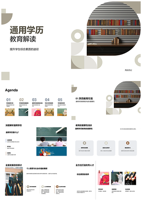 通用学历教育综合素质全面发展解读PPT模板