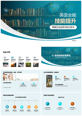 英语听说读写策略持久练习精进PPT模板