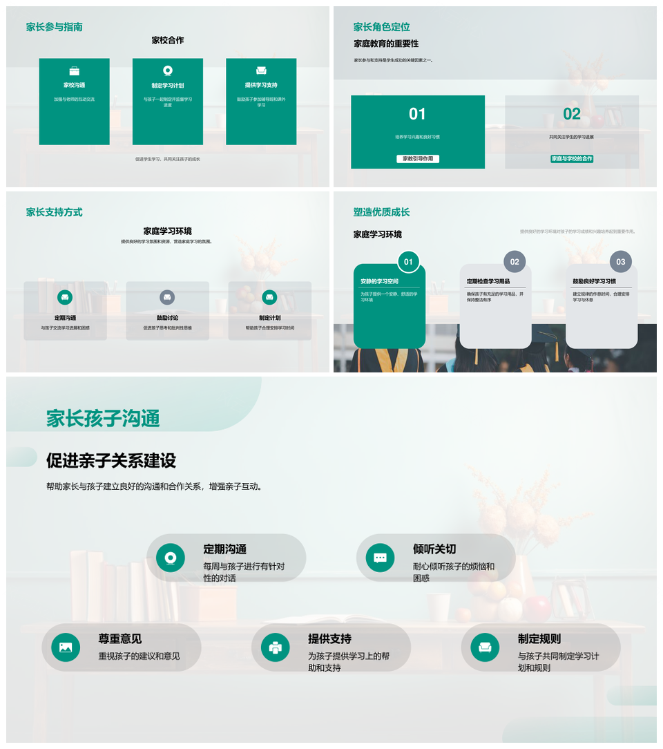 高二学习全面规划评估与家长促进步PPT模板