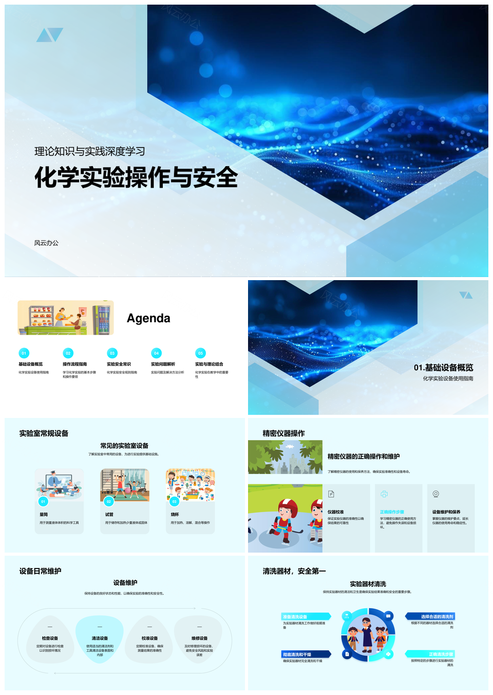 化学实验安全操作设备规范与技巧PPT模板