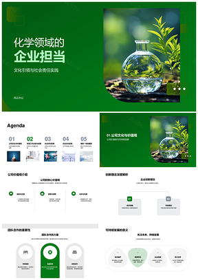 2025化学企业社会责任实践与可持续发展创新PPT模板