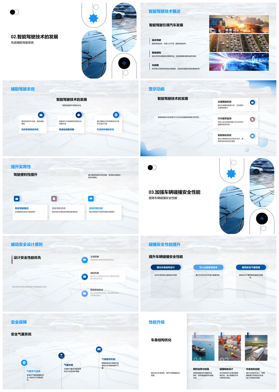 汽车安全技术发展与应用新趋势PPT模板